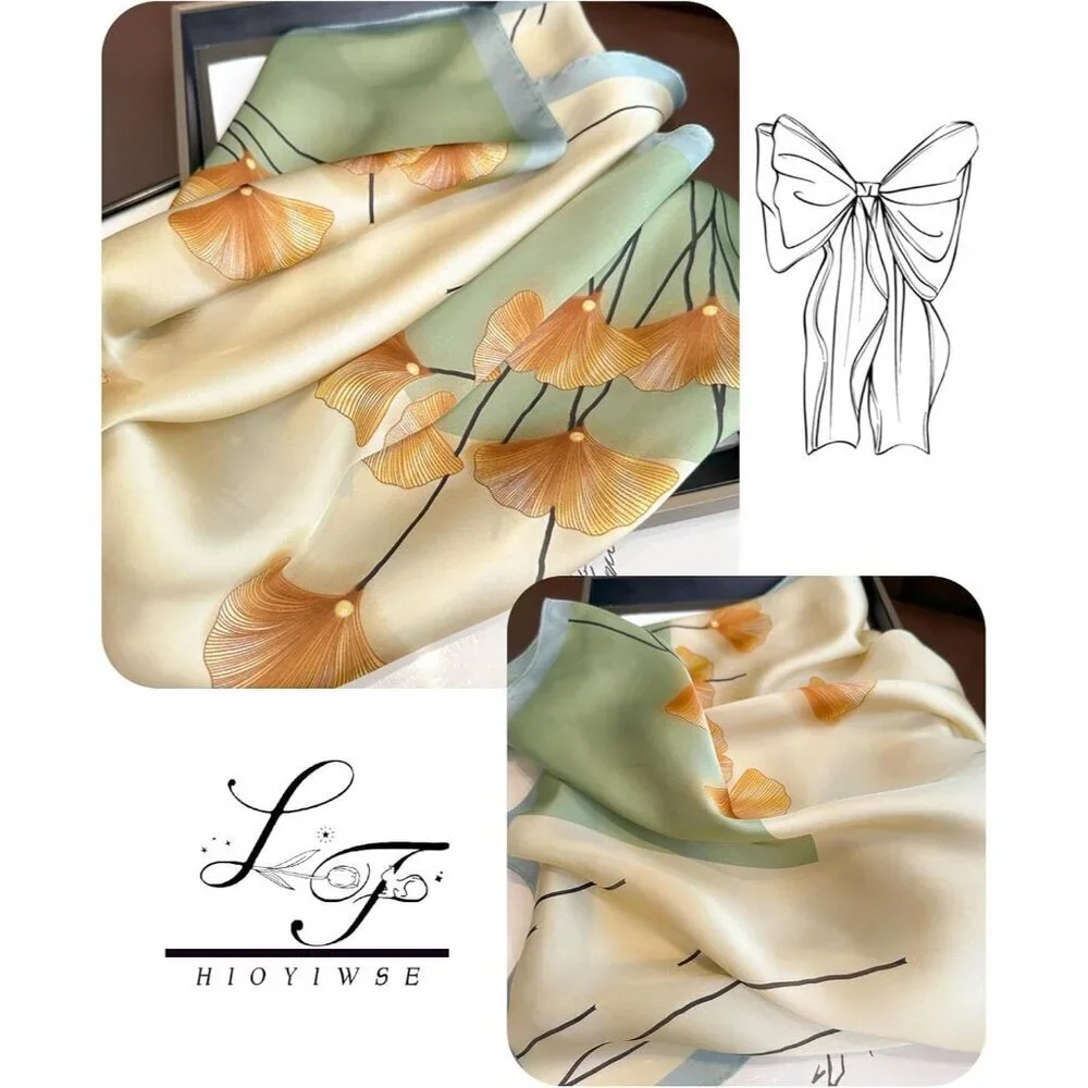 Satin Bandanas Head A3 Green Scarf Women Lightweight Silk Hair Wrap Sleep Scarf